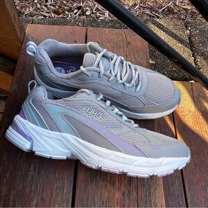 RYKA GRAY IMPRESS MEMORY FOAM WALKING SHOES SIZE 6.5 NEW